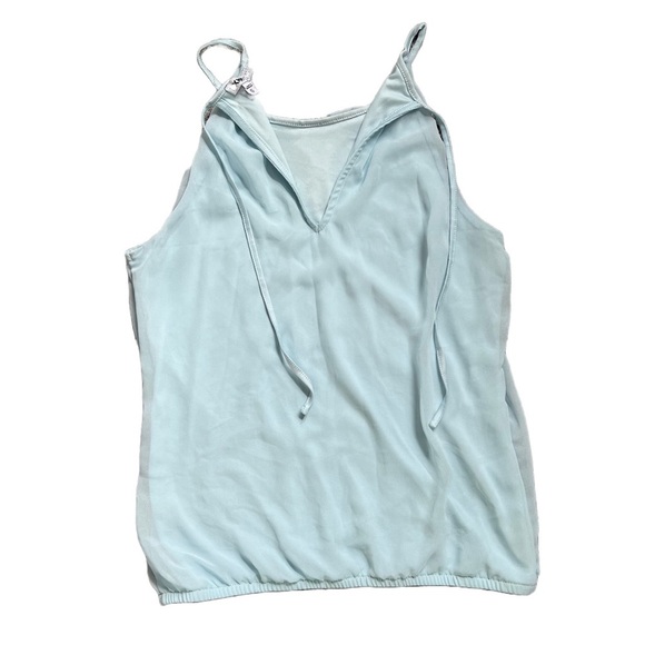 EXPRESS LIGHT BLUE HIGH NEXK FULL LENGTH TANK TOP SIZE XS - Picture 8 of 9